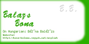 balazs bona business card